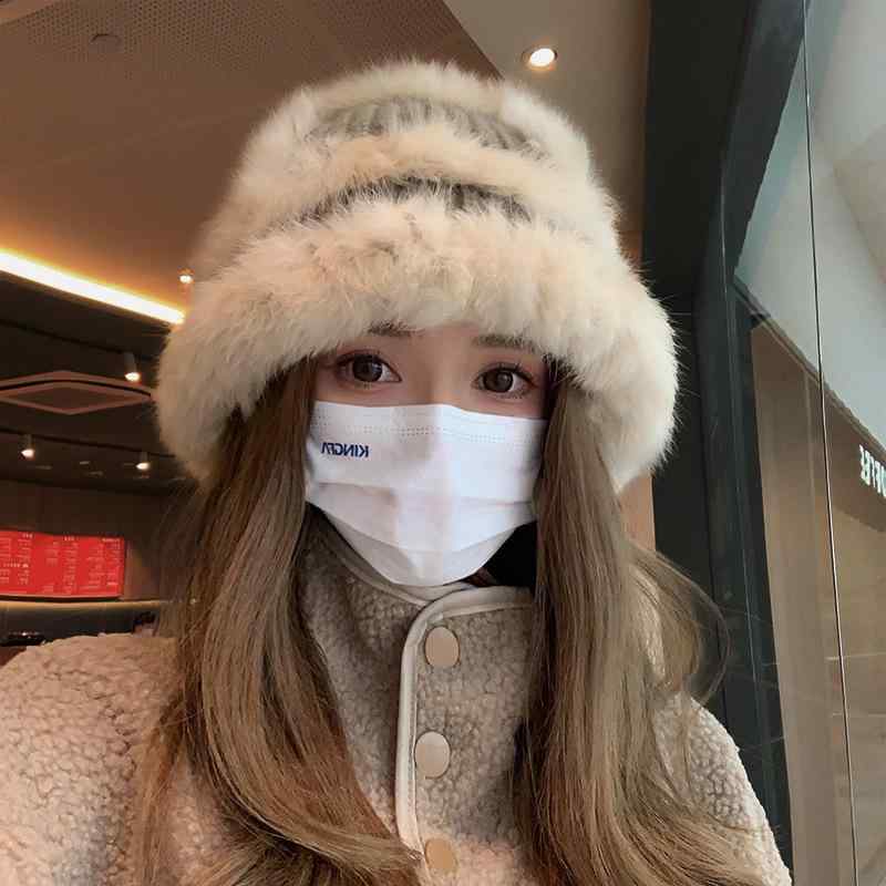 帽子 レディース 秋冬 ニット帽 2024 皮草 ラビットファー あったか 防寒 小顔効果 寒さ対策 かわいい おしゃれ 栗色 茶色系 黒色 灰色