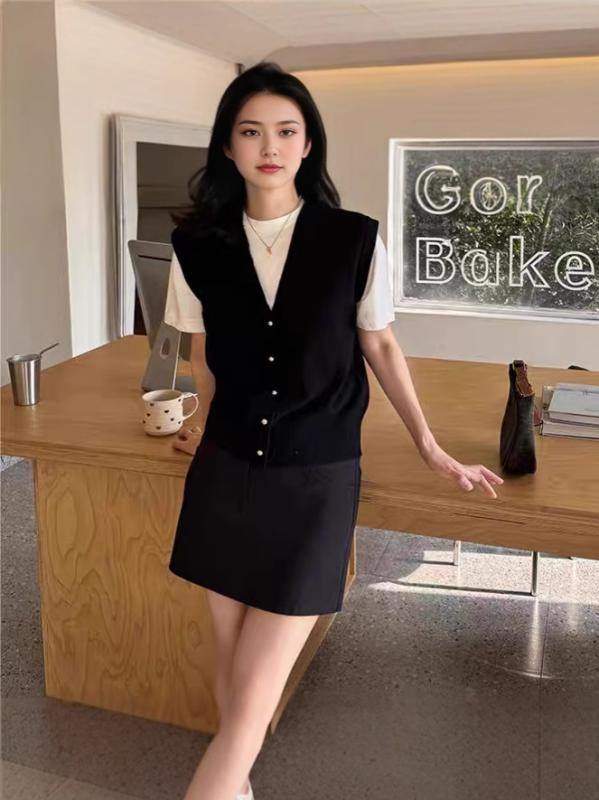 カーディガン レディース 南油風 通勤 トップス 高見え ニット フェイクレイヤード Vネック 7分袖 ポリ..