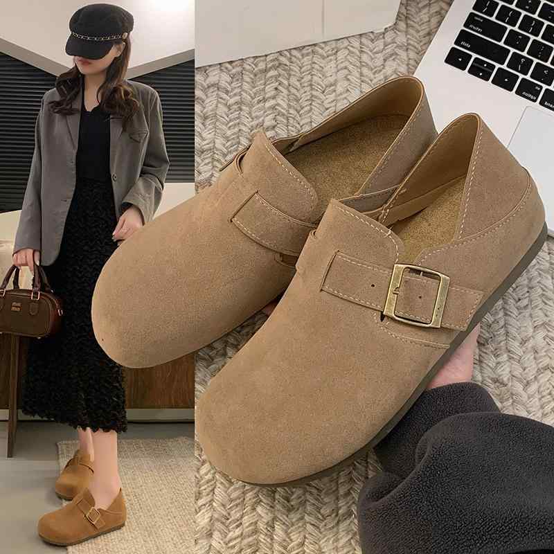 靴 レディース スリッポン 厚底 フラットシューズ ラウンドトゥ ローヒール ぺたんこ 痛くない 歩きや..