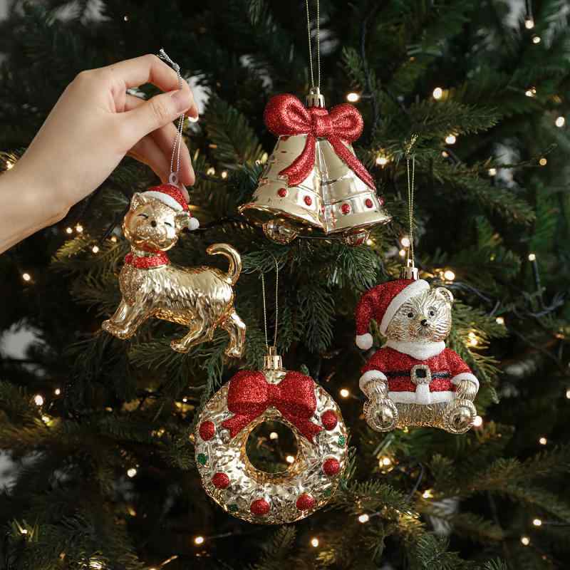クリスマス オーナメント ガーランド 飾り 雑貨 プラスチック製 かわいい クマ ネコ 鈴 バルーン ベア シェル チェーンバッグ 韓国風 カートゥーン 個性的 現代アート 創造的 軽やか ぜいたく クリスマス風