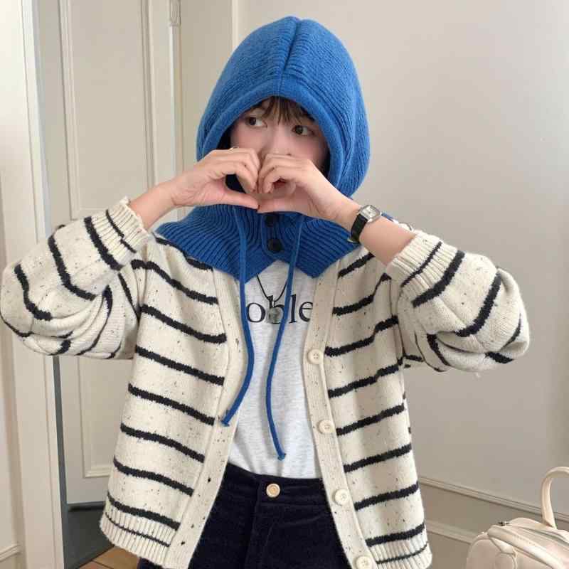 ニット帽 レディース 秋冬 防寒 暖かい 無地 シンプル 学生 かわいい 小顔効果 おしゃれ ニット帽子 青 ブルー系 他