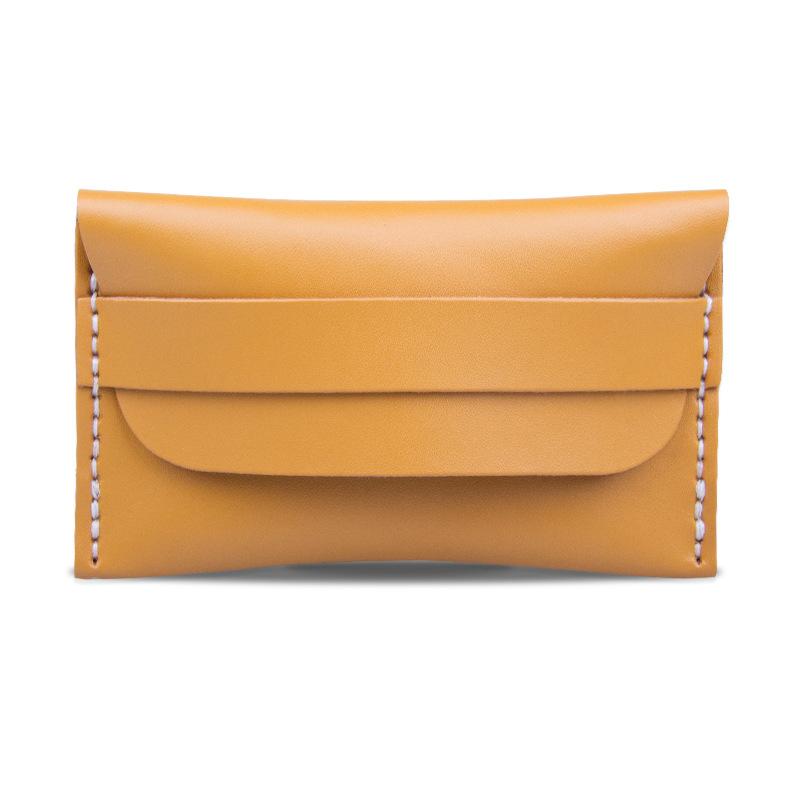 コインケース 本革 ミニ財布 牛革 紐付き 薄荷グリーン 紺色 オレンジブラウン カーキブラウン レモンイエロー ぶどう色 ダークブラウン ブラック スモーキーブルー 桜色