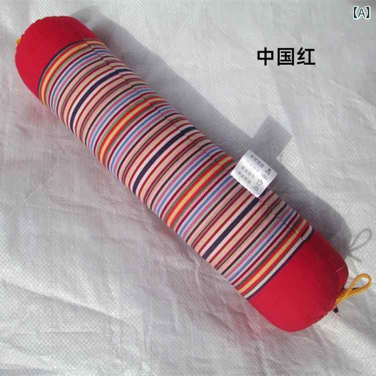 枕 レディース 首枕 蕎麦殻 まくら 花柄 円柱 8cm×40cm 綿 頸椎枕 和風 エスニック アジアン テイスト ..