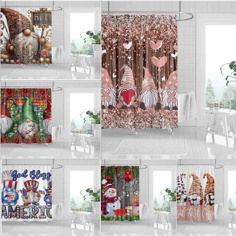 カーテン 防水 浴室用 ハロウィン テーマ柄 ポリエステル 間仕切り シャワーカーテン 90 120 150 180 200 230