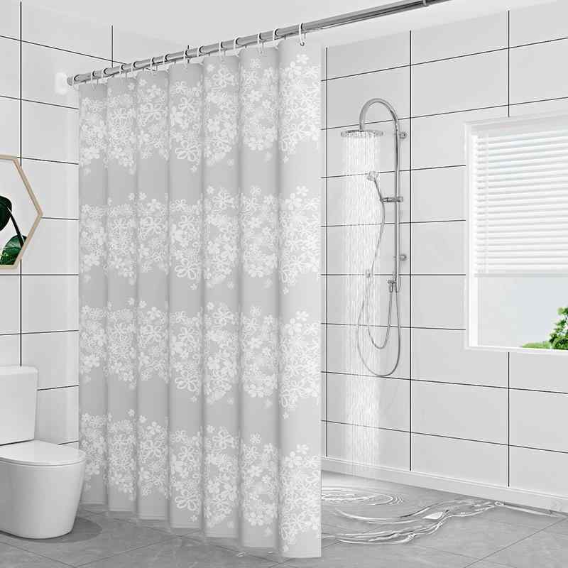 カーテン レディース PEVA 厚手 防水 防カビ バスカーテン 浴室 間仕切り シャワーカーテン 小清新 モダン シンプル 浴室 目隠し 撥水 リング付き