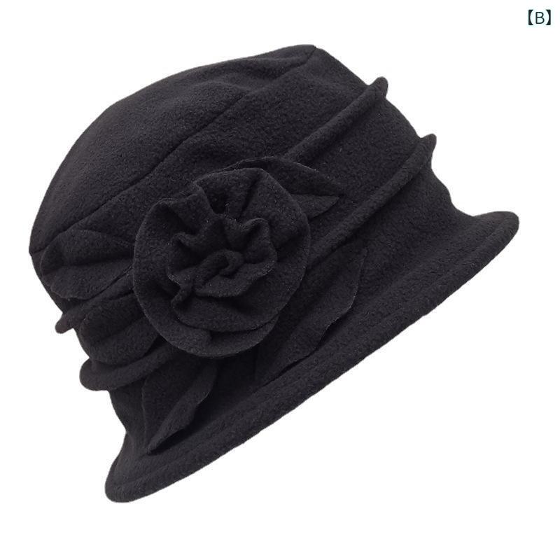 帽子 レディース 秋冬 防寒 暖かい フリース バケットハット 漁夫帽 紫色 黒色 灰色 キャメル色 赤色 紺色 ワインレッド