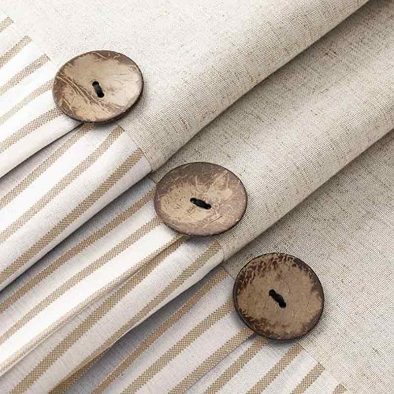 カーテン レディース 浴室用 ボタン 切り替え コットンリネン風 防水 ポリエステル 遮像 間仕切り スト..