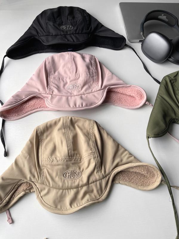 雷鋒帽 防寒 保温 耳当て付き Mサイズ ブラック カーキ ミリタリーグリーン ピンク系 56cm 57cm 58cm ..