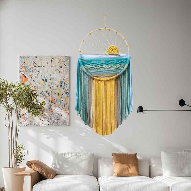 タペストリー 壁掛け 手織り 綿 ボヘミアン風 インテリア リビング 寝室