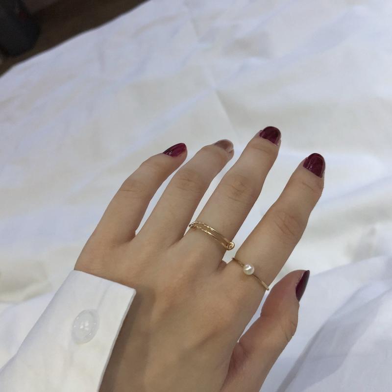 指輪 レディース 14K包金 アレルギー対応 変色防止 サイズ調整可能 関節リング 重ね付け レイヤードリング ファッションリング