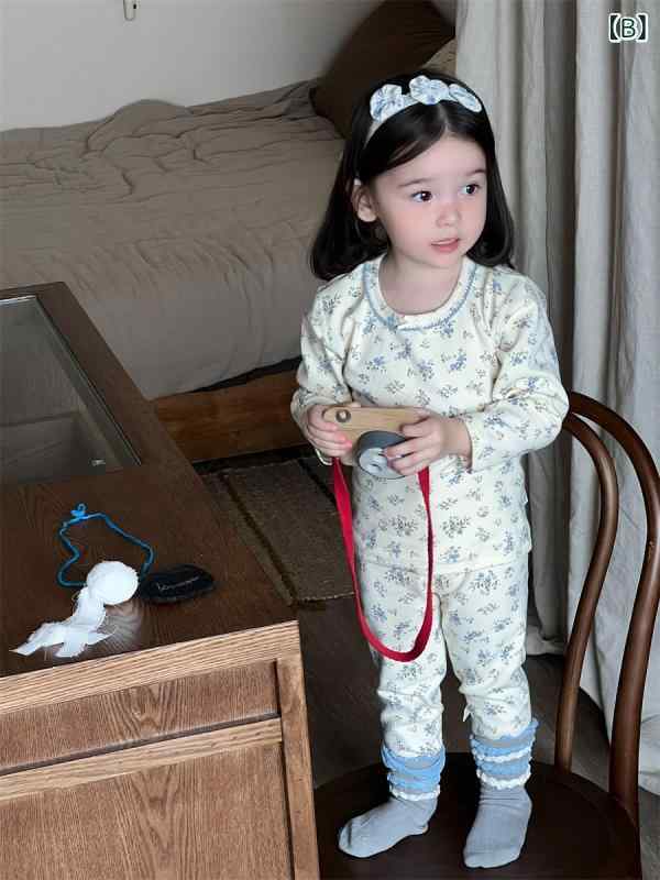 子供用パジャマ 秋冬 ベビー ルームウェア 上下セット 綿 接触冷感 吸湿速乾 かわ...