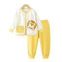 子供用パジャマ 上下セット 春秋 ベビー・キッズ 男女兼用 綿100% 長袖トップス ズボン 寝間着 ルームウェア かわいい漫画柄 吸湿性 通気性 73cm 8...