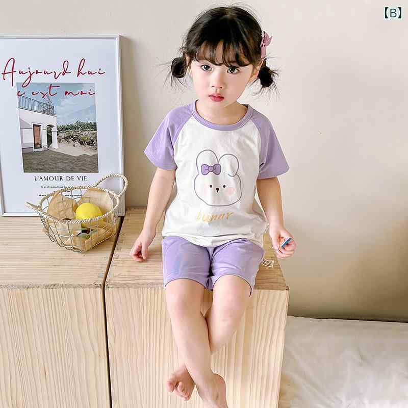子供用ルームウェア 上下セット 半袖Tシャツ ショーツ ベビー 男の子 女の子 パジ...