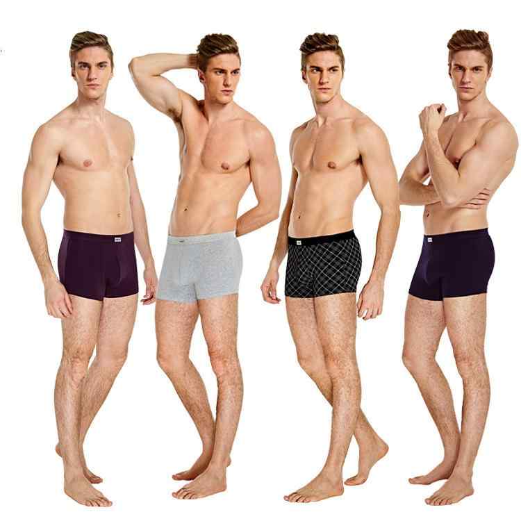 下着 メンズ 男性用 ボクサーパンツ 4枚セット コットン 伸縮性 中ウエスト 通気性 シームレス オールシーズン