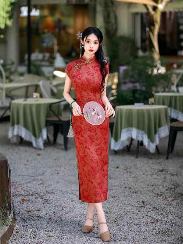 チャイナドレス レディース 春夏 中国風 酢酸 レトロ 改良 スリム 着痩せ ワンピース ポリエステル 立..