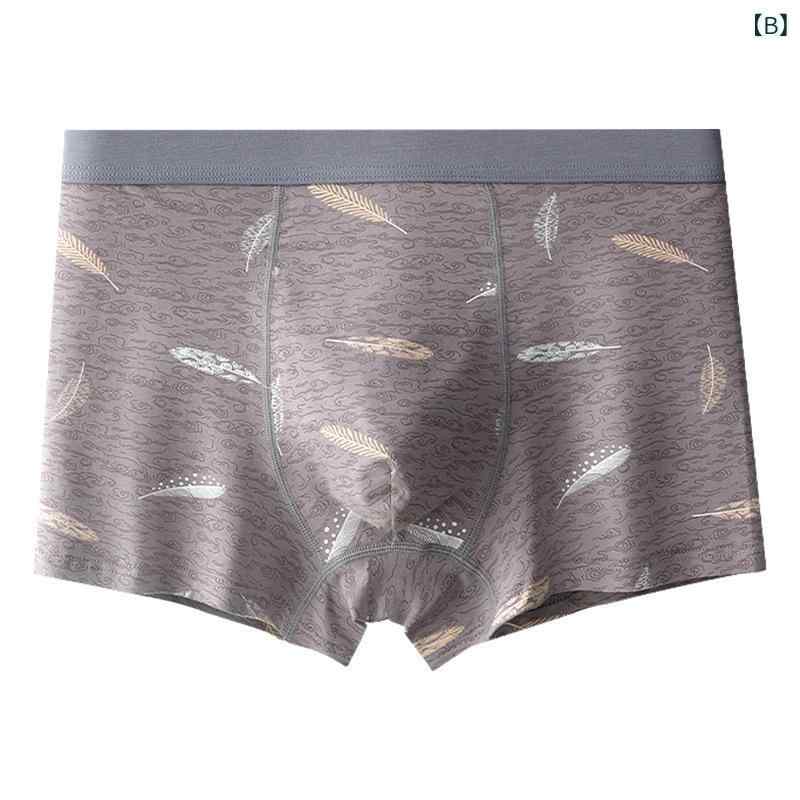 ボクサーパンツ メンズ 男性用 純綿 高腰 プリント 通気 5分丈 スパッツ インナー ...