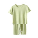 子供用パジャマ 上下セット 薄手 半袖 短パン 7分丈パンツ 男の子 女の子 ルームウェア 部屋着 春夏 冷房対策 無地 かわいい 100 110 120 13...