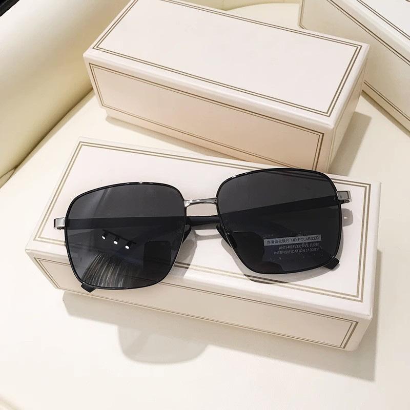 サングラス 男性用 偏光レンズ ファッション ドライブ 運転 UV400カット 紫外線対策 スリムフレーム ブラック グレー