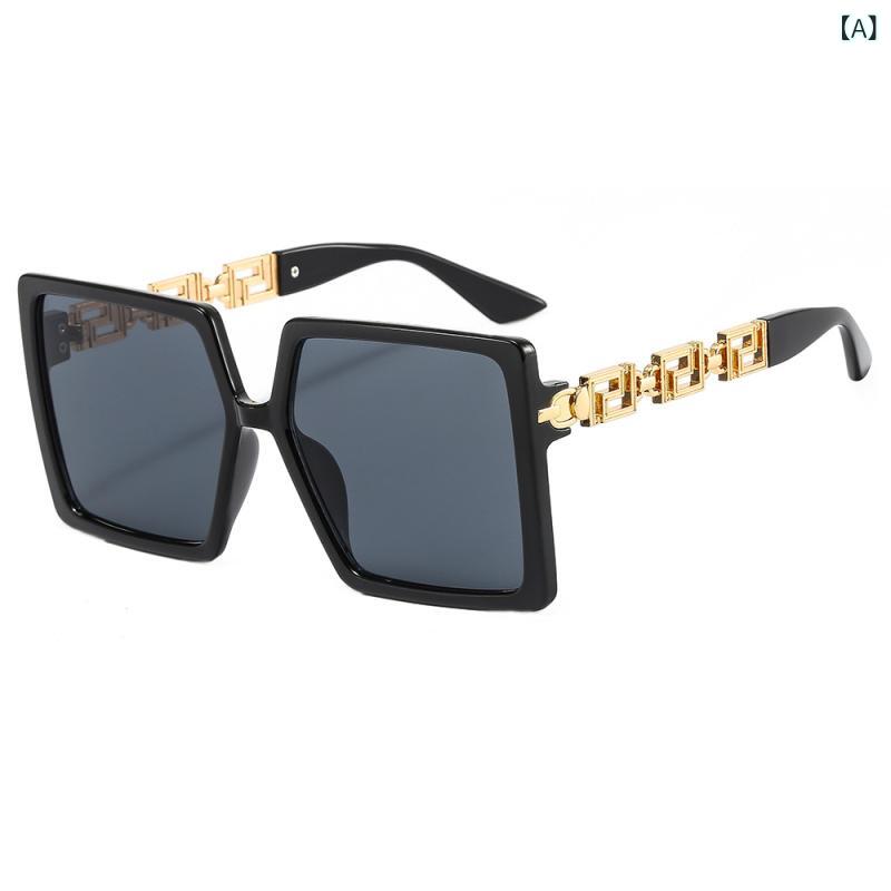 サングラス メンズ レディース レトロ スクエア型 UV400 紫外線カット 白 黒 灰色 茶色 ピンク系 緑 青