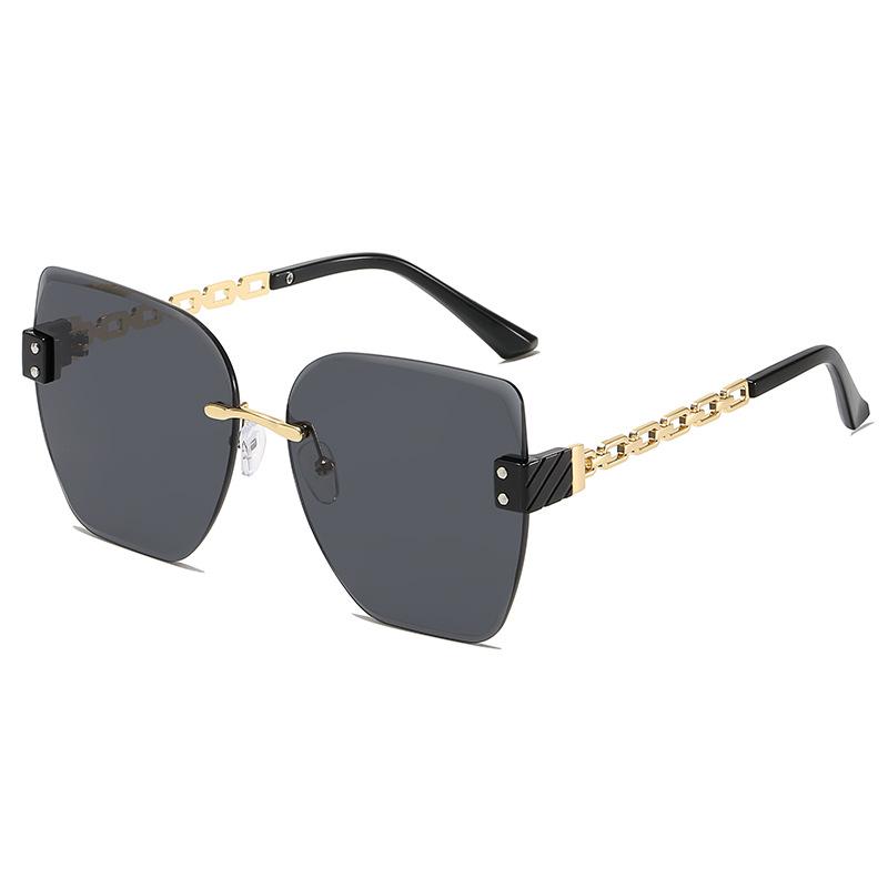 サングラス レディース メンズ UV400 紫外線カット 無框タイプ ファッション トレンド ブラック グレー