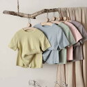 子供用パジャマ 半袖短パン 薄手 純綿 韓国風 ベビー キッズ 男女兼用 ルームウェア 上下セット ピンク ブルー系 90 100 110 120 130 14...