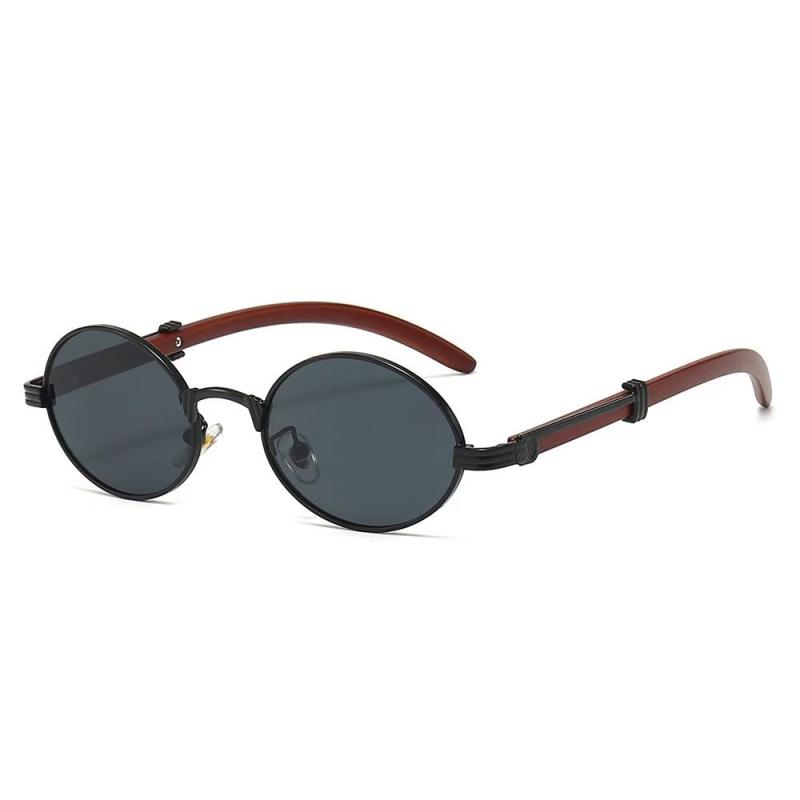 サングラス レディース メタルフレーム UV400カット ブルーレンズ ラウンド型 ゴールドフレーム ドライブ 旅行 ファッション おしゃれ かわいい 黒 ブラック系