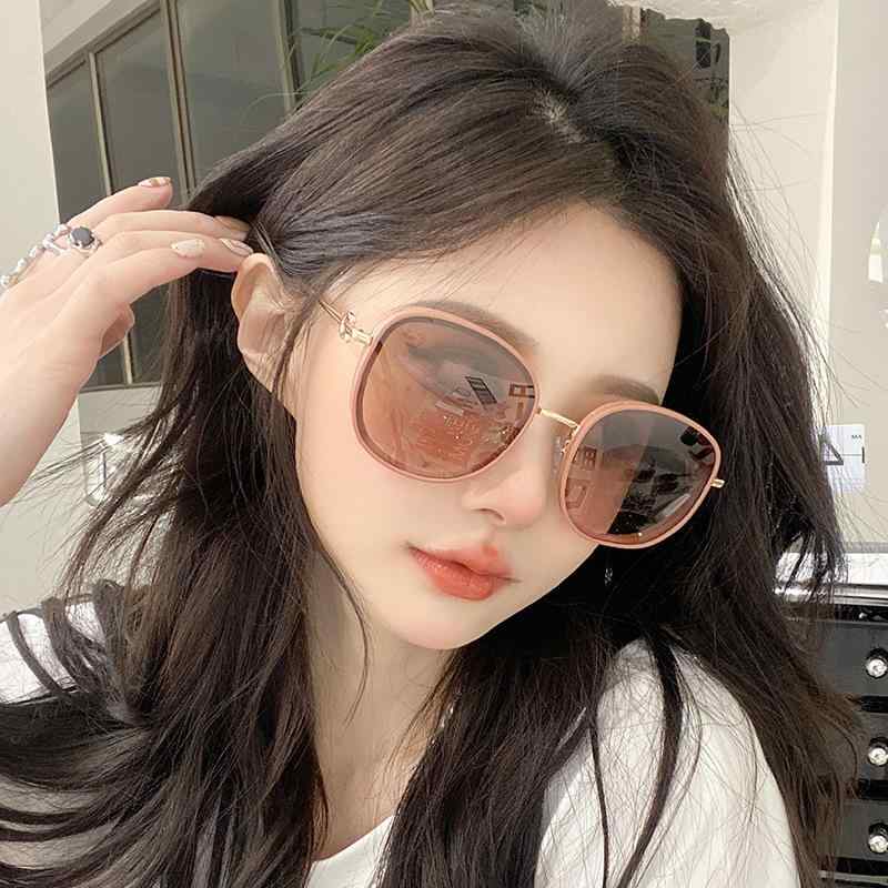 サングラス レディース 偏光レンズ 小顔効果 白 グレー 緑 メタルフレーム UV400 紫外線カット 遮光 運転 ドライブ 釣り アウトドア