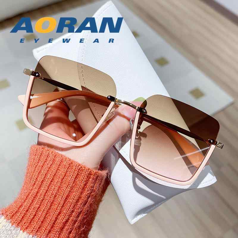 サングラス レディース UVカット 紫外線対策 スクエア型 大きいフレーム 小顔効果 白色 黒色 ピンク系 茶色 ファッション トレンド