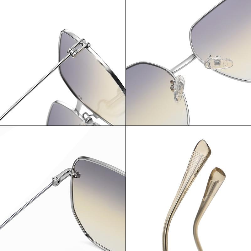 サングラス レディース 偏光レンズ メタルフレーム 多角形 ドライブ 紫外線カット ブラック ゴールド シルバー グレー ピンク系 UV400 日韓風