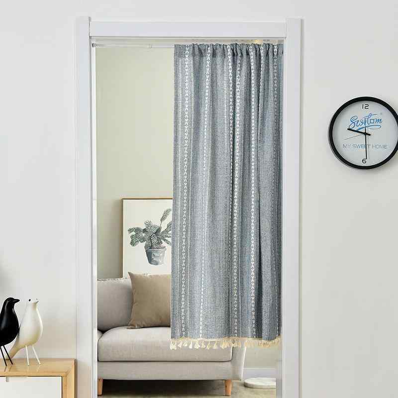 のれん 間仕切り 遮光 カーテン 日本 韓国 台湾風 インテリア ファブリック ポリエステル 提花 幅75cm 幅85cm 幅105cm 幅125cm