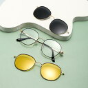 サングラス メンズ レディース 偏光レンズ UV400カット 3in1 マグネット式 クリップオン 跳ね上げ式 ナイトビジョン ドライブ 釣り 運転 アウトドア スポーツ 黒 金 銀 ブラック ゴールド シルバー(4)