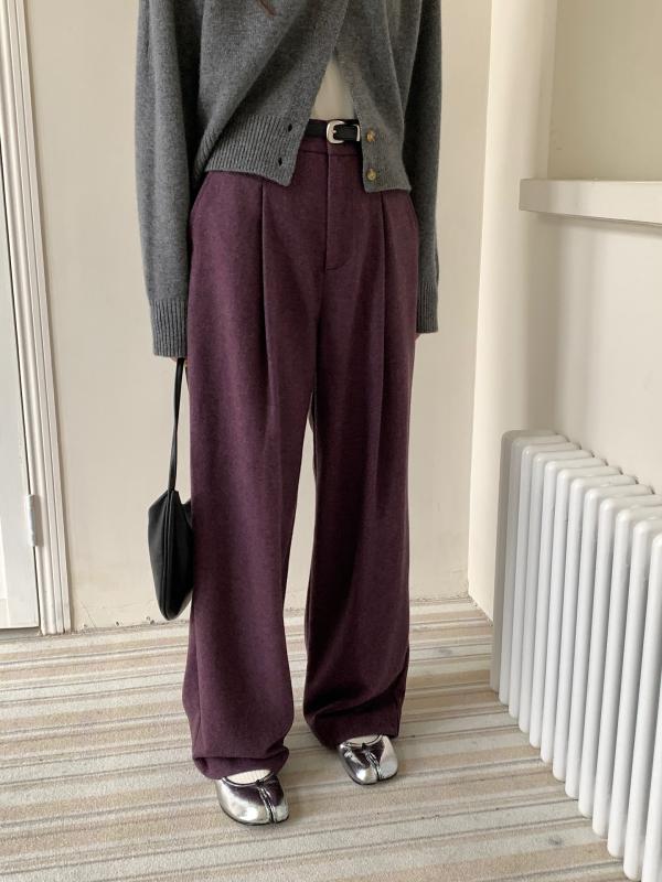 ・素材: 羊毛、ポリエステル、レーヨン・生地: 羊毛・スタイル: ストレートパンツ・パンツ丈: フルレングス・股上: ハイウエスト・厚さ: 中厚・デザイン: ボタン・カラー: ダークグリーン、メープルイエロー・サイズ: L・スタイル: 韓国...