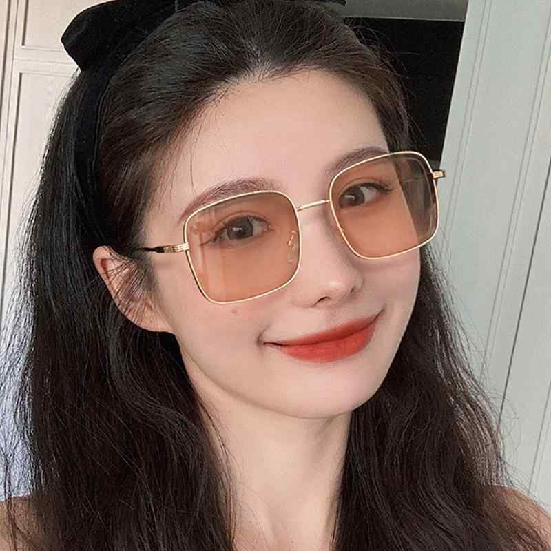 サングラス レディース メタルフレーム スクエア 紫外線カット UV380 遮光 銀色 シルバー グレー ピンク ドライブ 運転 アウトドア 旅行 ストリート 原宿 個性的 パンク ヒップホップ