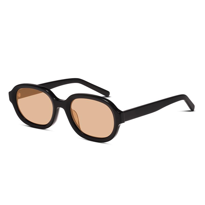 サングラス レディース レトロ 楕円形 フルフレーム 板材 紫外線カット 韓流 ファッション ドライブ 旅行 お洒落 普段使い