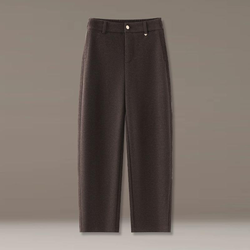 パンツ レディース テーパードパンツ ウール混紡 高見え 美脚 スラックス ゆったり 体型カバー 通勤 オフィス カジュアル 秋冬 あったか