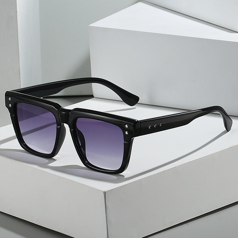 サングラス 男女兼用 黒 ブラック グレー スクエア タイプ UV400 紫外線カット 偏光レンズ ファッショ..