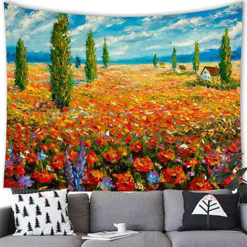 タペストリー 桃皮绒超柔材质 カスタムパターン 壁掛け 室内装飾 リビング 寝室