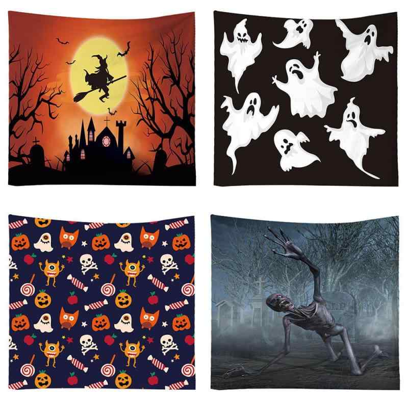 タペストリー ハロウィン 壁掛け 室内装飾 幾何学模様 ポリエステル 模様替え 飾り付け アート 抽象的 おしゃれ リビング 寝室