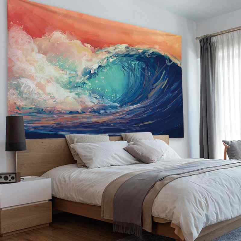 タペストリー 北欧風 油絵 背景布 インスタ映え 壁掛け インテリア リビング 寝室 個性派 多機能 模様替え おしゃれ