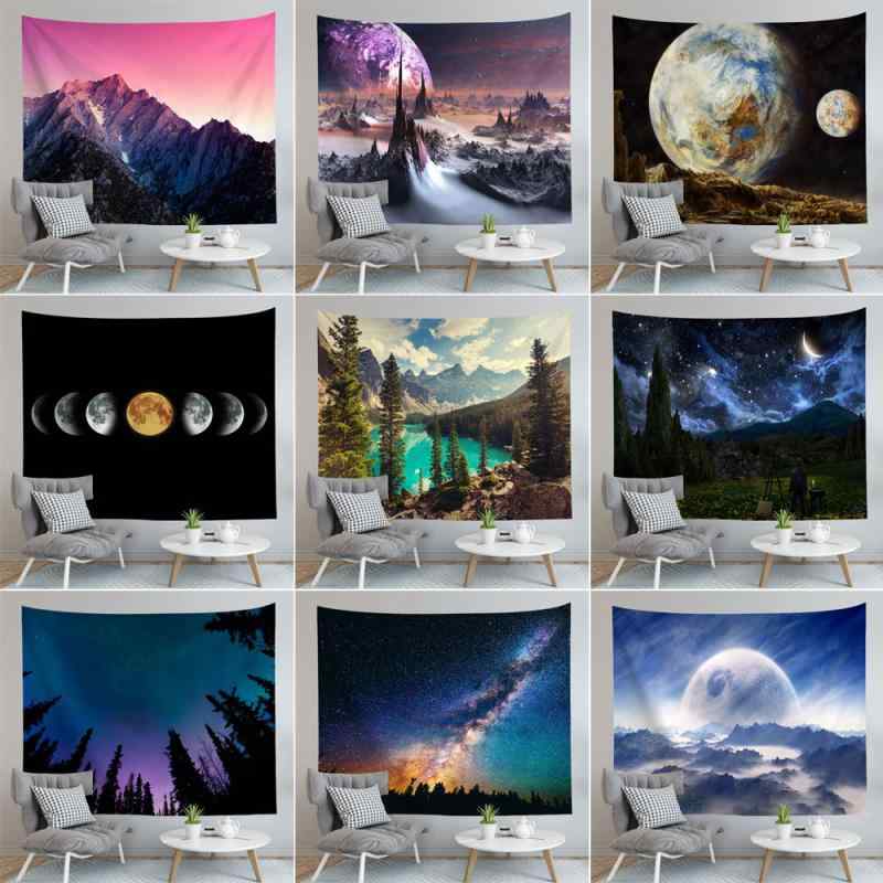 タペストリー デジタルプリント 掛け軸 テーブルクロス ビーチタオル 風景柄 ポリエステル 洗濯可能 リビング 寝室