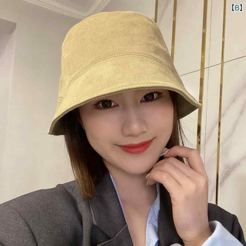 帽子 漁夫帽 女性用 韓国風 水桶帽 顔隠し 復古 かわいい 綿素材 切り替えデザイン...