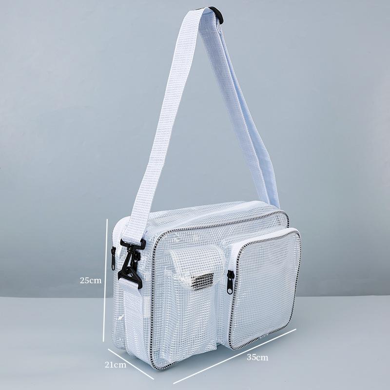 バッグ メンズ 男性用 ビジネス 通勤 鞄 防水 PVC 14インチノートPC収納 ショルダーバッグ 白 ホワイト 35 25 21 春