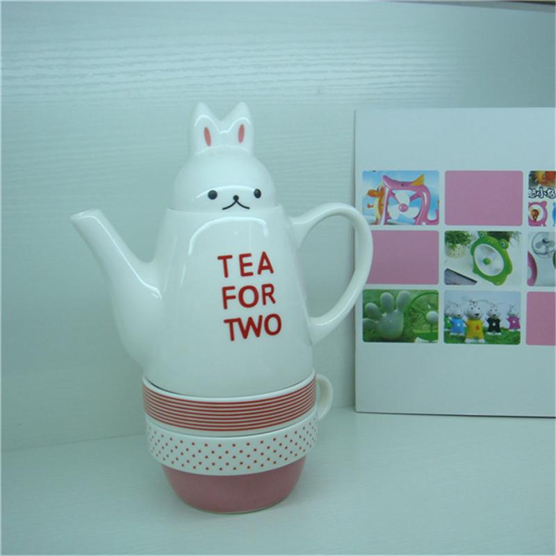 ティーポットかわいいウサギ茶器セッ...