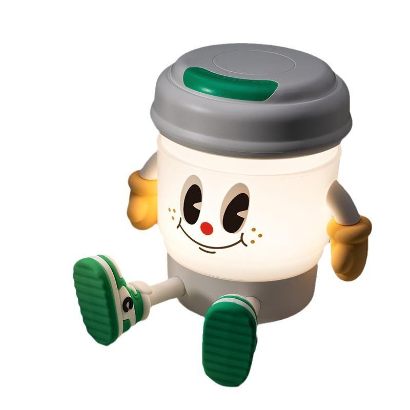 スピーカー 夜間照明 ラッキーアイテム コーヒーカップ型 Bluetooth ワイヤレス 卓上 車載 スマホスタンド付き ABS製 ポータブル 100HZ-20KHZ 10m