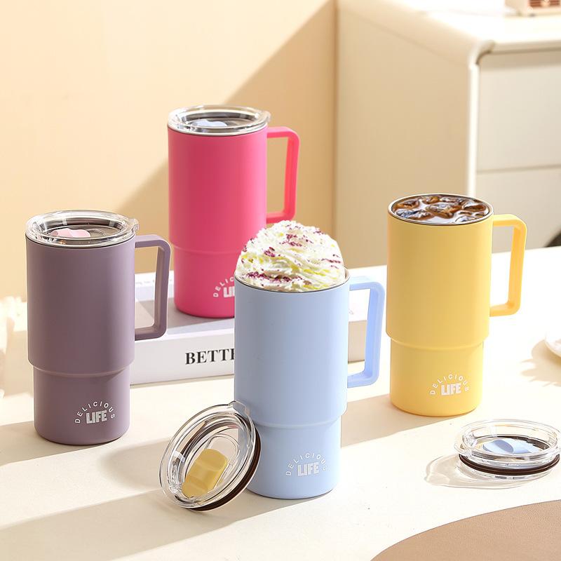 水筒 ステンレス製 マグボトル 560ml 保温 保冷 コーヒー 家庭用 携帯用 軽量 パープル ピンク イエロー ブルー