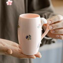 マグカップ レディース 陶器 ハンドメイド コーヒーカップ ティーカップ ミルクカップ かわいい パステルカラー