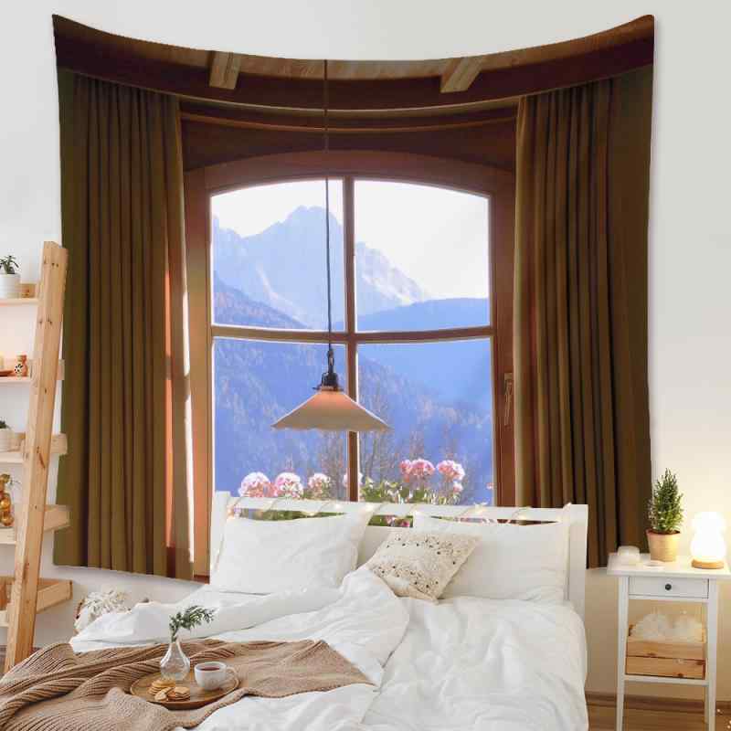 タペストリー ボヘミアン風 壁掛け 部屋 飾り付け ポリエステル繊維 風景柄 長方形 リビング 寝室