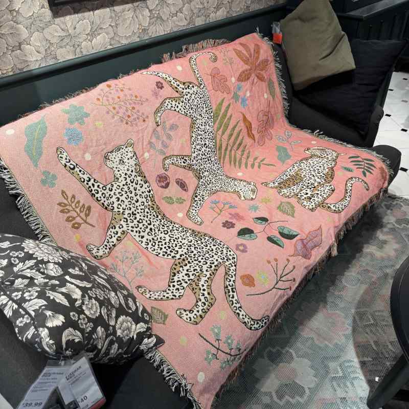 毛布 レディース ブランケット ソファカバー ベッドカバー 民族風 ポリエステル 130X160cm 新粉豹 アニマル柄 風景柄
