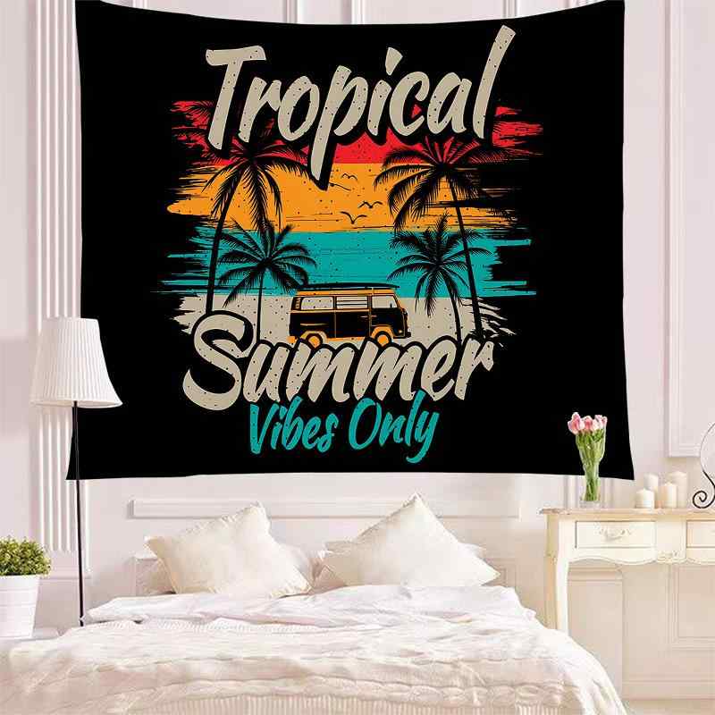 タペストリー 北欧風 寝室 ベッドサイド 背景布 壁掛け 室内装飾 ポリエステル 風景柄 リビング 書斎 ..