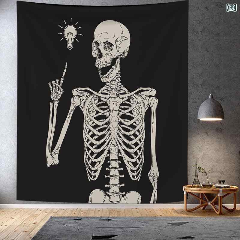 タペストリー 壁掛け スカル ドクロ 背景布 インテリア 部屋 寮 壁面装飾 民族風 レトロ